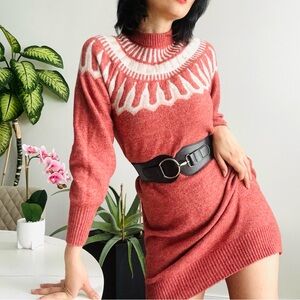 Vero Moda Wool Blend Sweater Dress with Crew Neck Design